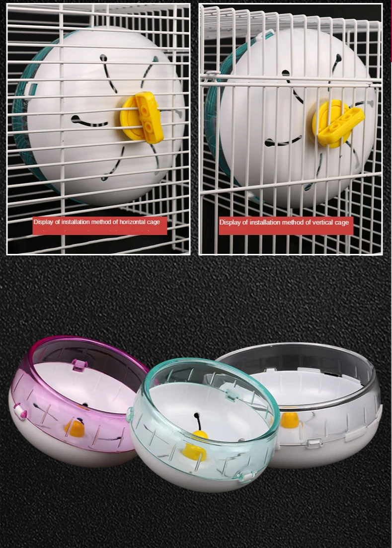 Title 5, Hamster Wheel Silent Rotary Runner Plastic Whee...
