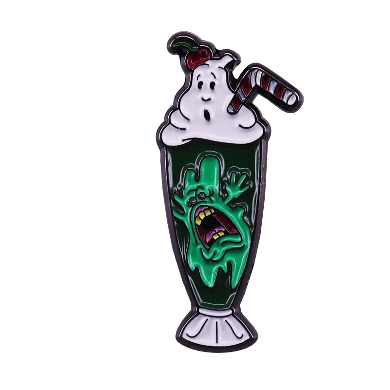 Уникальный Ghostbusters 80's штифт с отворотом ужасов который я буду звонить? Слимер diner