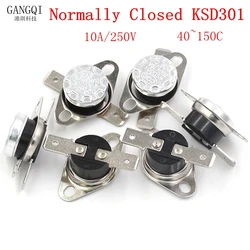 2PCS Bimetal Thermostat KSD301 0C~350C Temperature Switch Thermal Control 85C 95C 105C 125C 135C 145C Degree Normally Close