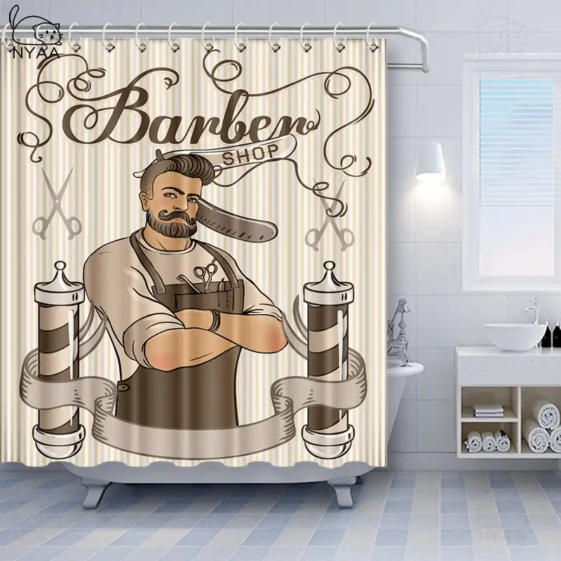 Vixm Harbour Tenda Della Doccia Banda Vintage Barber Pole Elica Di Strisce Colorate Medievale Di Contrasto Di Disegno Da Bagno In Tessuto Tende Tende Da Doccia Aliexpress