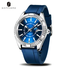 

Sapphero Casual Sport Watches for Men Top Brand Luxury MIYOTA Movement Military 100M Waterproof Silicone WristWatch Man Clock