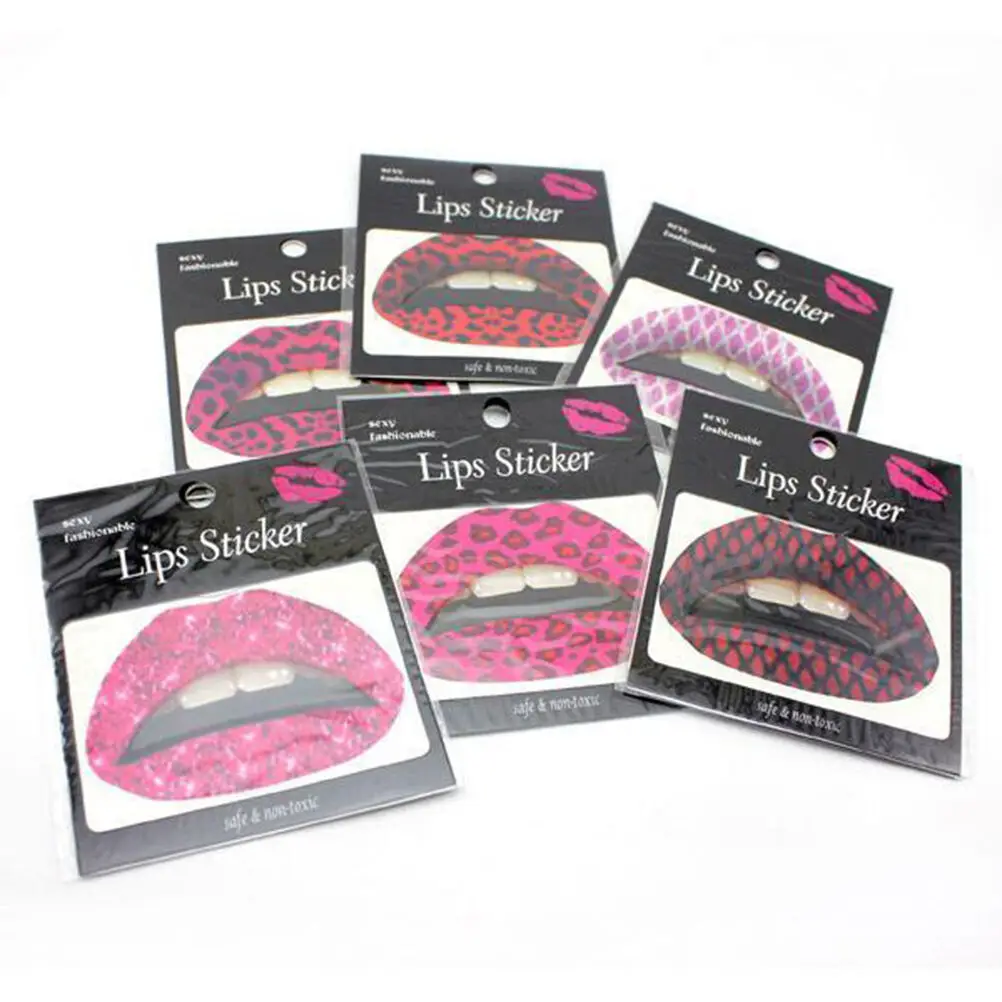 New Temporary Lip Tattoo Sticker Art Transfers Lady Party Fancy Dress Up Beauty | Красота и здоровье
