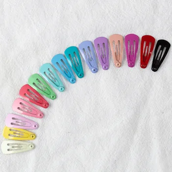 

2cm Snap Hair Clips for Girls Pins BB Hairpin Color Metal Barrettes for Baby Children Women Fashion Styling Accessories FS-12