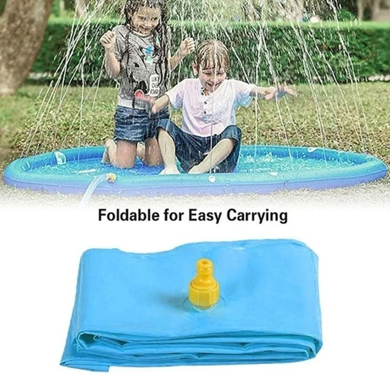 Summer Lawn Children Water Game Play Mat Kids Outdoor Splash Mat For Kids Pool Games Toy Sprinkle Splash Water Toy Bath Pad