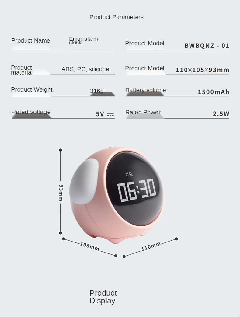 LED Pixel Alarm Clock | Intelligent Luminous Snooze Clock | Dream Tech