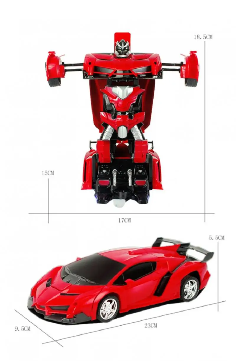 2 in 1  Rc Transformer RC Car Driving Sports Cars drive Transformation Robots Models Remote Control Car Toy Gift