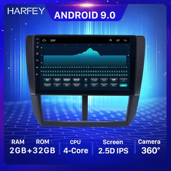 

Harfey 9"Android 9.0 Car GPS Radio For Subaru Forester 2008-2012 Head Unit Multimedia Player GPS Nav Bluetooth WIFI Support SWC