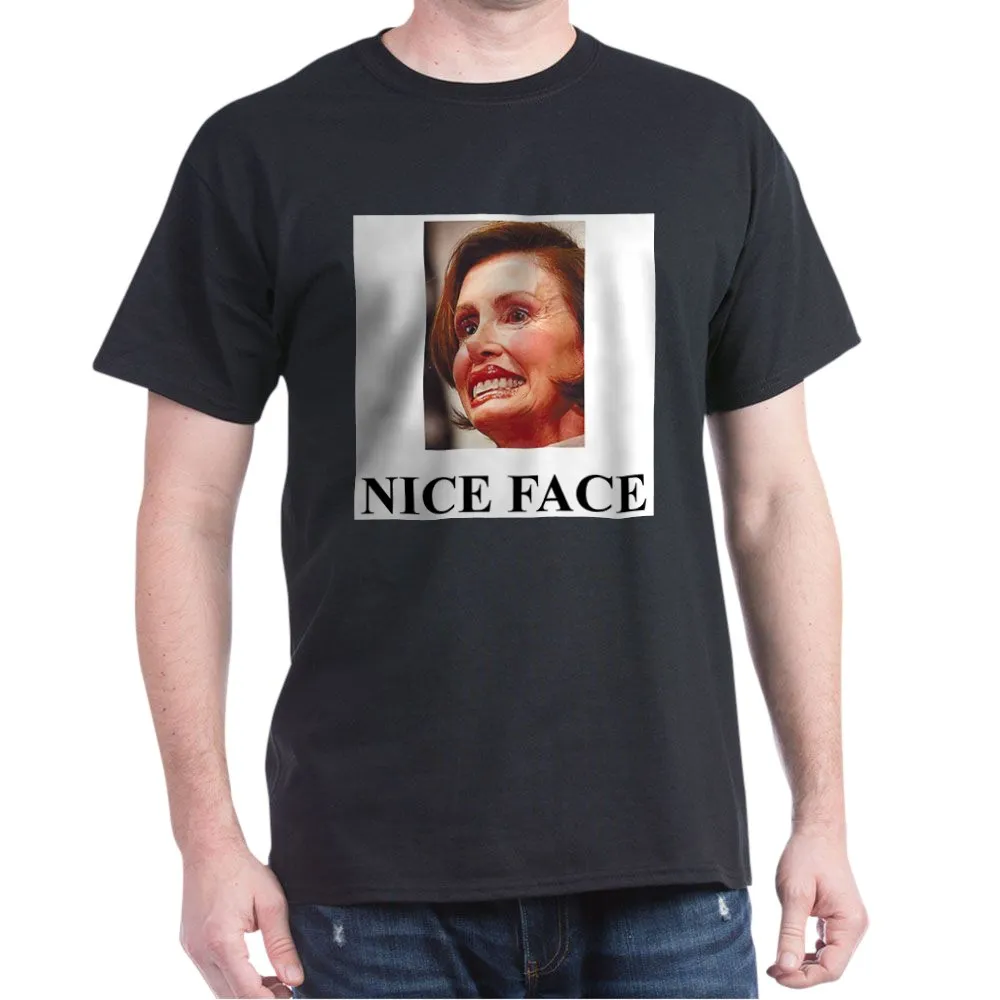 Футболка унисекс Nancy Pelosi Nice Face Ash серая забавная|Футболки| |