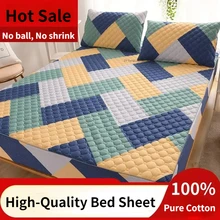 Engrossar acolchoado colchão capa king queen acolchoado cama equipada folha de cama anti-bactérias colchão topper almofada de cama permeável ao ar