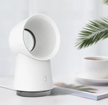 

3 in 1 Mini Cooling Fan Bladeless Desktop Fan Mist Humidifier LED Light For Home Office