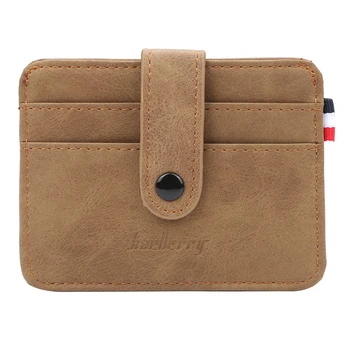 

Super Thin Card Wallets Brand Designer Male Card Holders Matte Leather Slim Credit Card Case Man Vintage Small Purse