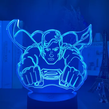 

Superman Night Light Lamp 3D Illusion Nightlight for Child Bedroom Decor Usb Battery Powered lamp Awesome Christmas Gift