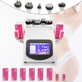 

40K ultrasonic cavitation machine 6 in 1 Vacuum body shaping RF radio frequency fat removal laser lipolysis slimming machine