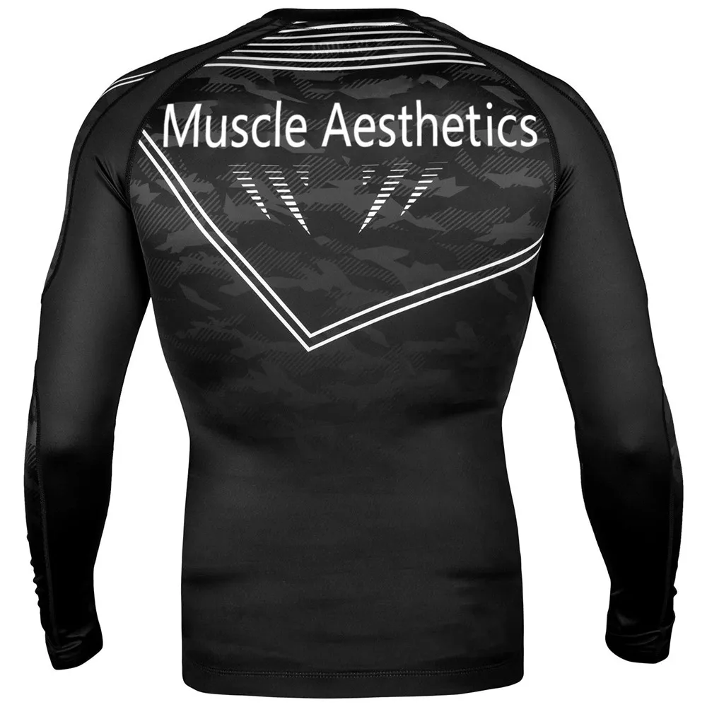 Compression Quick dry Shirt Men Running Sport Long sleeve T-shirt Gym Fitness Skinny Tee Tops Male Jogging Workout Brand Clothes