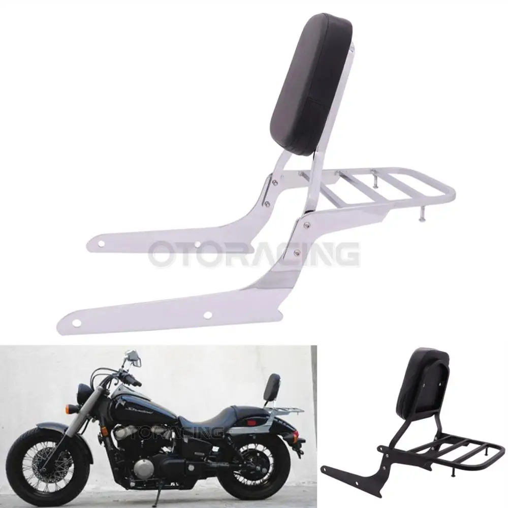 Motorcycle Backrest Sissy Bar Luggage Rack For Honda Shadow Spirit VT