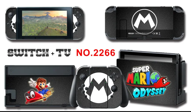 1set New Cute Anime Full Body Sticker for NS Switch Protective Cover Skin Colorful Art for Game Console Joy-Con Controller Decor
