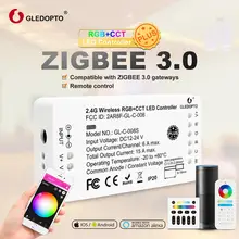 G светодиодный OPTO ZigBee 3,0 RGB и цветной светодиодный контроллер DC12-24V работы с zigbee3.0 hub smartThings echo pluis Голосовое управление СВЕТОДИОДНЫЙ