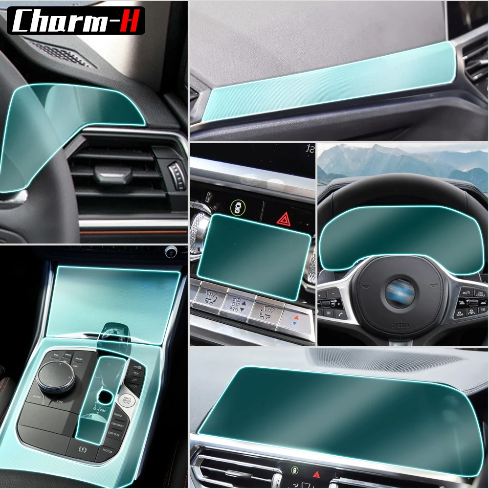 For BMW 3 Series G20 2019 2020 Right Hand Driver Car Door Center Console Media Central AC Navigation Screen TPU Protector Film