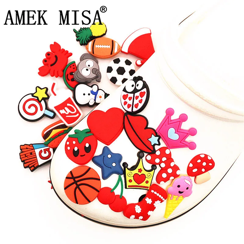 Распродажа, 1 шт., ПВХ обувь, Очаровательные животные, шар, вишня, леденец, Морская звезда, обувь с пряжкой, украшение для croc jibz, детская вечеринка, подарок на Рождество|Украшения для обуви|   | АлиЭкспресс - Топ товаров с Али этой недели