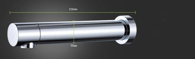 MTTUZK хромированная латунная настенная DC6V батарея питания интегрированный тип автоматический датчик кран Ванная комната Умывальник бесконтактный инфракрасный кран