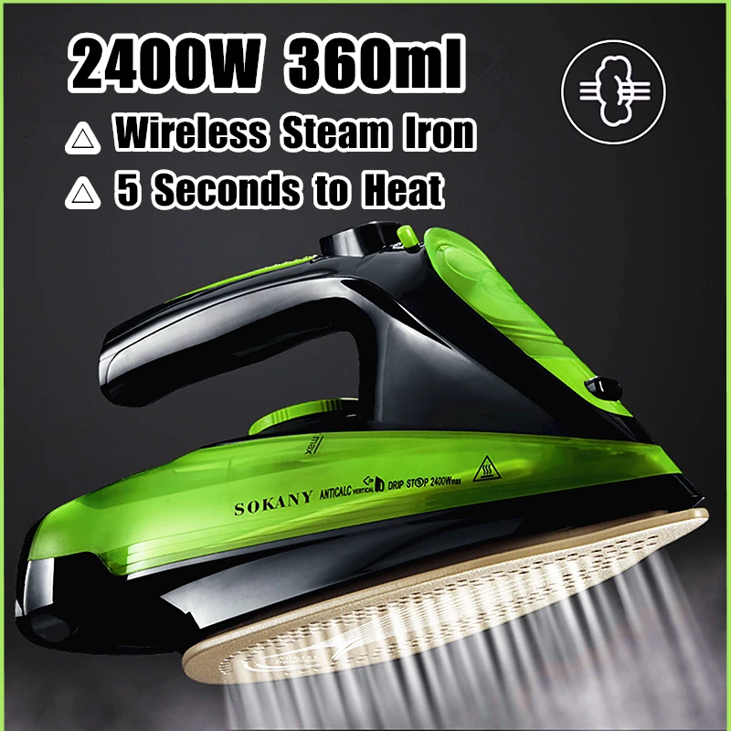 SOKANY 2400W/360 мл паровой утюг 5 скоростей Регулируемая Беспроводная зарядка
