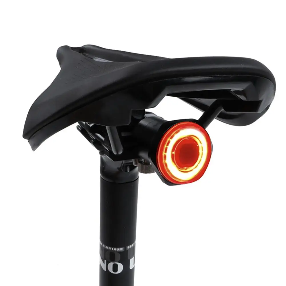 

Intelligent Induction COB LED Smart Bicycle Taillight 100lm Waterproof USB Charging Bike Night Riding Brake Light with Bracket