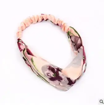 60pcs/lot DIY Simple Multi Geranium Flower Silk Satin Head Bands Elasticity HeadBands Hair Styling Tools Accessory HA1294 - Цвет: 4
