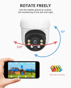 

6W 1080P PTZ 4G SIM Card Wireless Solar IP Camera Speed dome Security Camera IR Night Vision Solar Powered Surveillance Camera