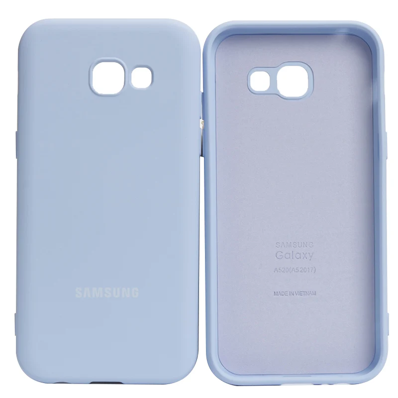 A520 2017 Case Samsung Galaxy A5 2017 A520 Silky Silicone Cover High Quality Soft-Touch Back Protective Shell A7 2017 A720 belt pouch for mobile phone