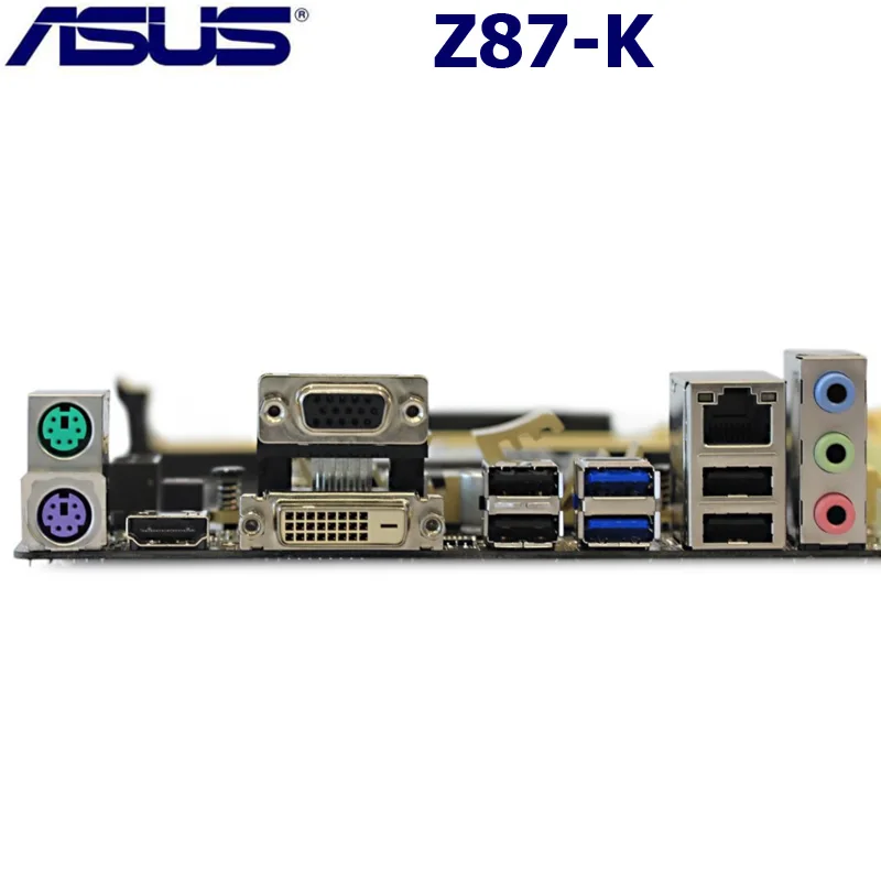 LGA 1150 DDR3 ASUS Z87-K материнская плата для рабочего стола Intel Z87 Cpu Core i7/i5/i3 32 Гб PCI-E 3,0 USB3.0 оригинальная б/у Z87-K материнская плата ATX