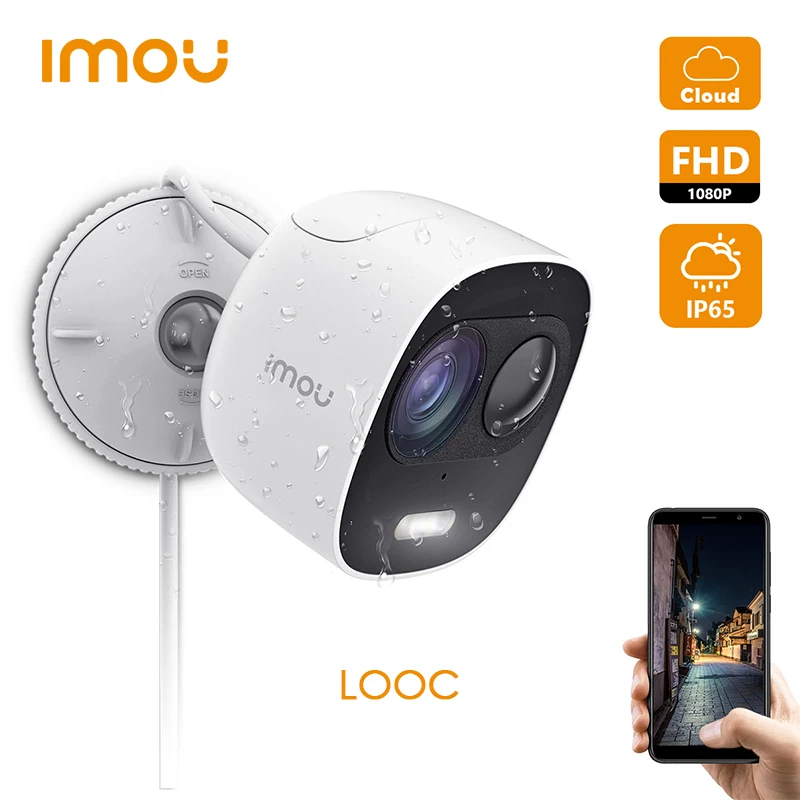 [Free 64GB SD Card]Dahua imou LOOC 1080P IP Camera Outdoor  Weatherproof H.265 PIR Detection  Wi-Fi Surveillan Camera