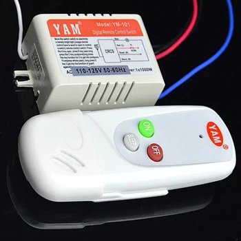 

Wireless 1Way ON/OFF Remote Control Switch 110V Anti-interference No Battery Lamp Remote Control Switch Receiver Transmitter