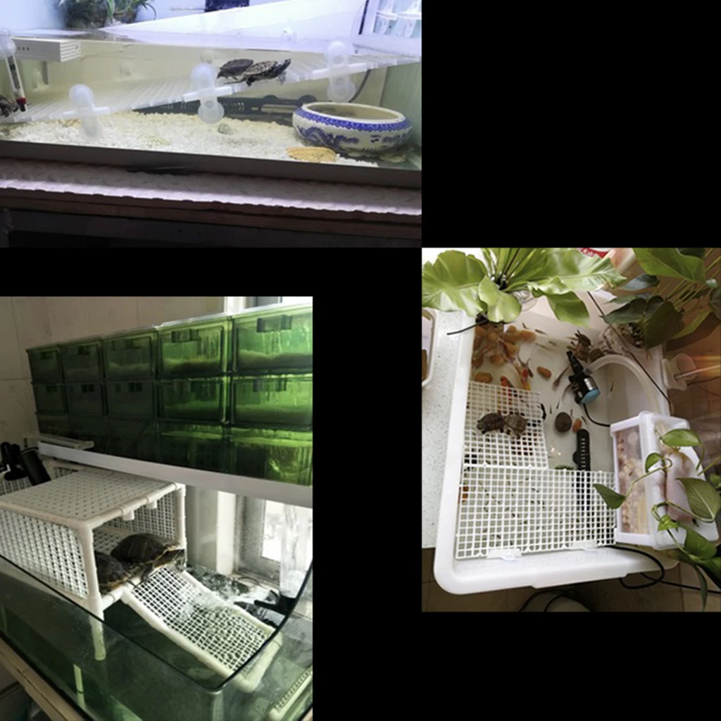 10 Pcs Grid Divider Tray Isolate Board Fish Tank Bottom Filter Tray Aquarium, 2 Colors and Sizes to Choose