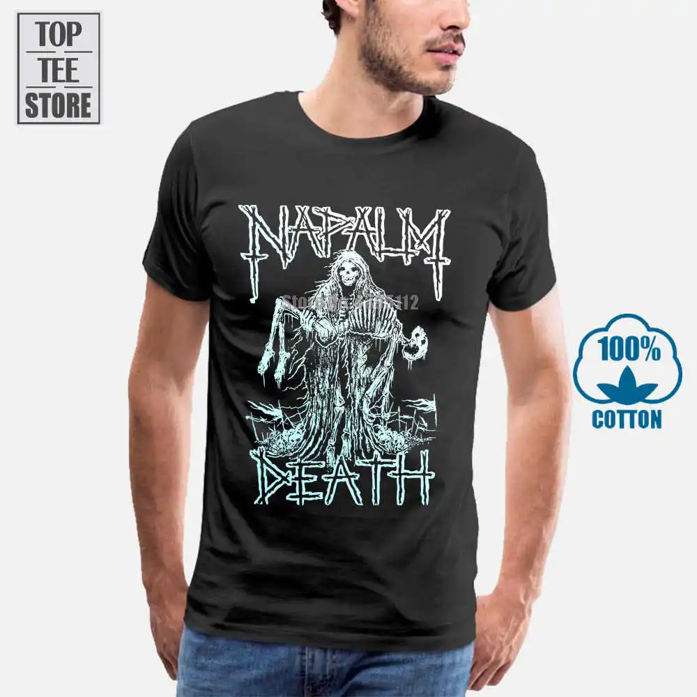 

Napalm Death Reaper Official T Shirt Heavy Metal New S M L Xl 2Xl Cotton Loose Short Sleeve Mens Shirts