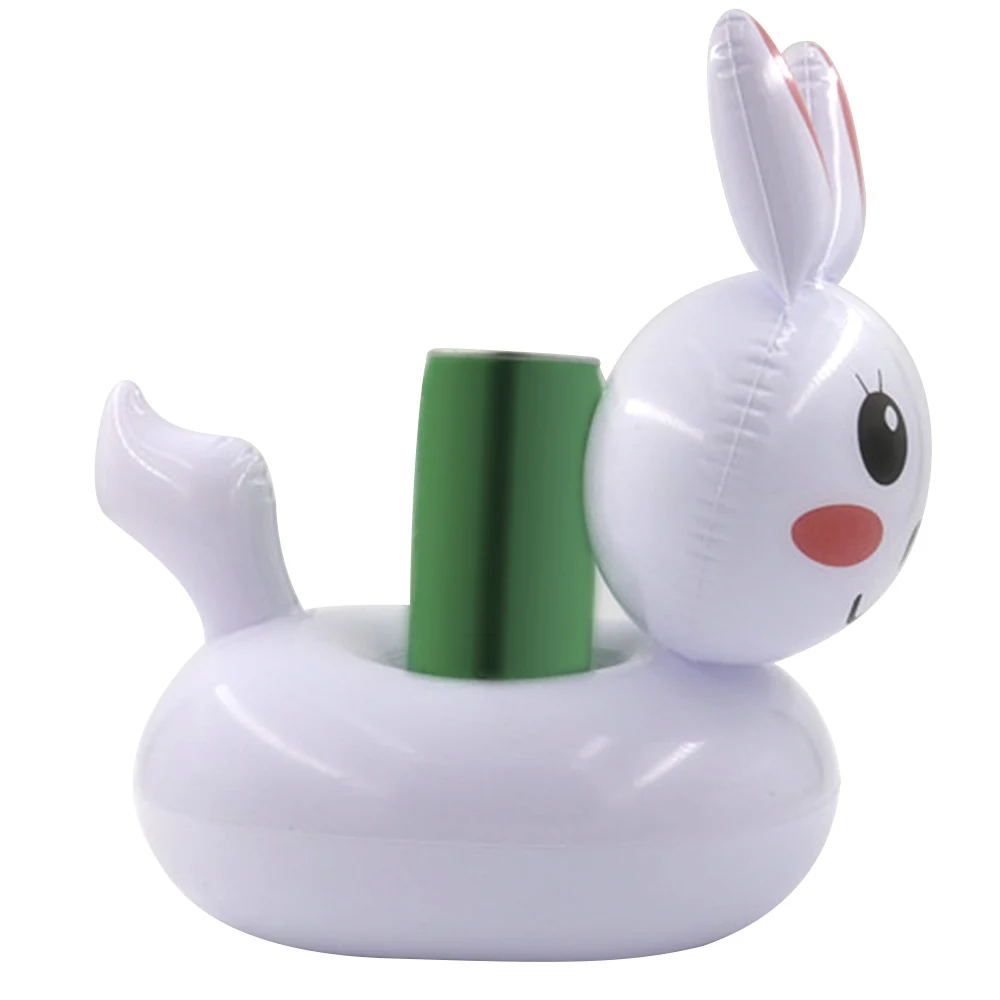 Rabbit Inflatable Cup Seat Floating Drink Cup Holder Inflatable Coaster PVC Beach Pool Cup Holder