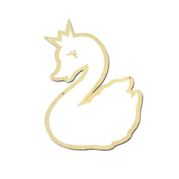 

Children Cartoon Decorative Mirror Bathroom Baby Room Wood Acrylic Mirror Frame Creative Home Art Wall Decorations Swan