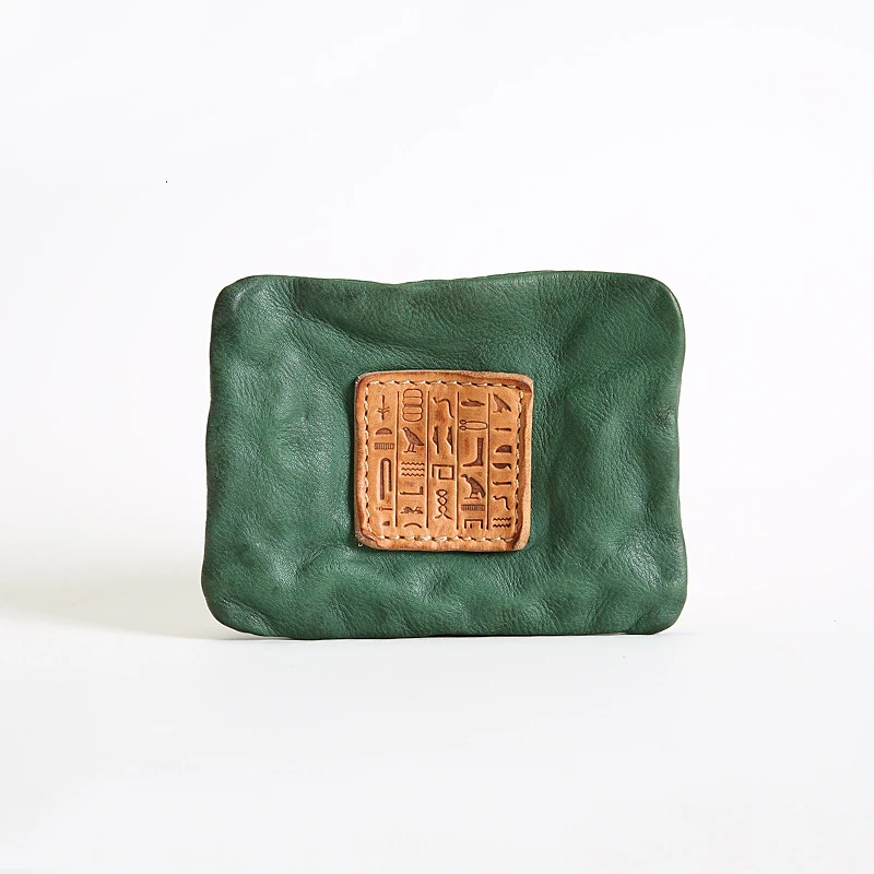 

Simple retro old pure leather key bag mini coin purse leather zipper small bag storage bag female coin bag