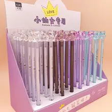48 шт./партия, креативные канцелярские принадлежности, Студенческая ручка, Хрустальная корона, волшебная палочка, гель для девочек ручка для школы офиса, чернильное перо