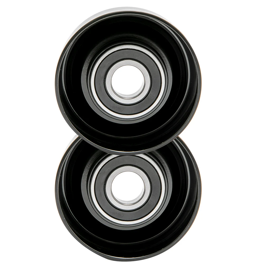 New Set of 2 Accessory Belt Idler Pulleys Driver or Passenger Side