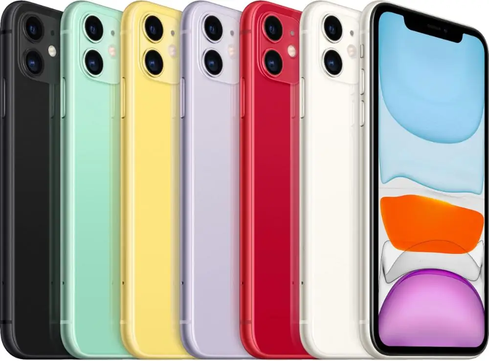 Новинка, Apple iPhone 11, двойная камера 12 МП, A13, чип, 6,1 дюйма, жидкий дисплей retina, IOS, смартфон, LTE, 4G, медленный, Селфи, MI, Wi-Fi, 6