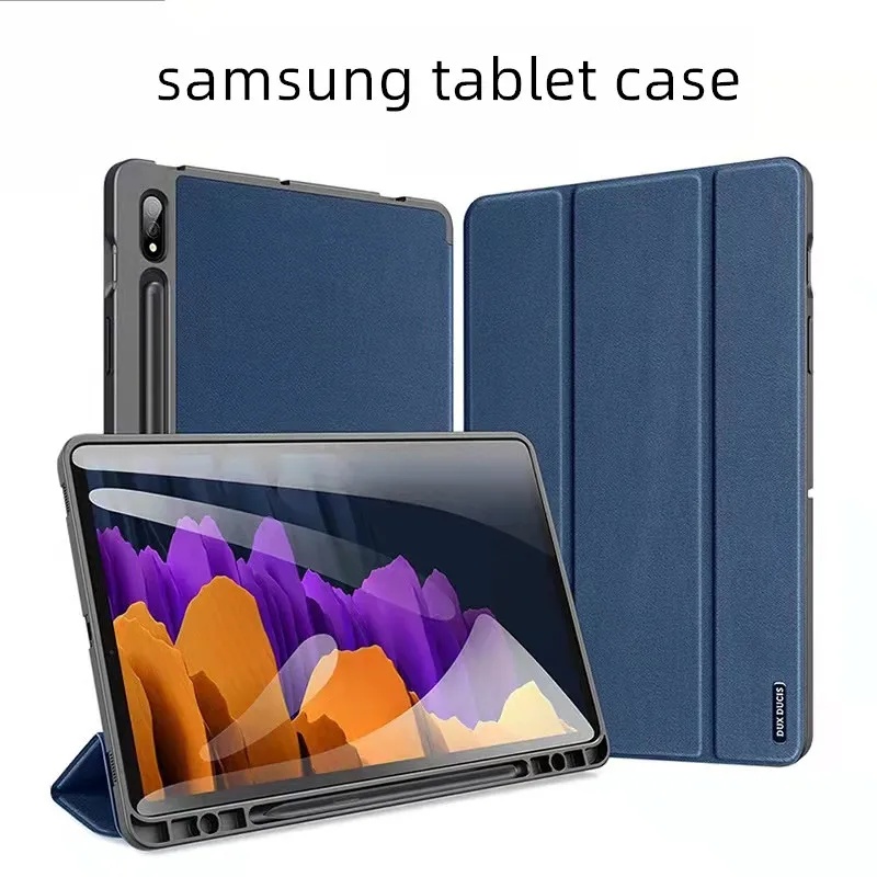 Tablet Per Samsung Galaxy Tab S7 Fe Case 11 2021 Sm-T730 Sm-T736B Tri-Folding Smart Shell Per Samsung Tab S7 Fe 12.4 "Cov