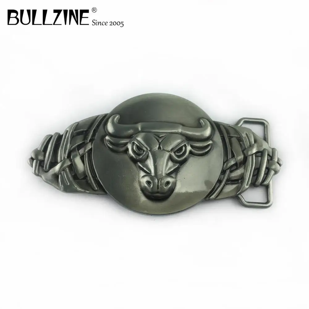 Bullzine цинковый сплав ретро в виде Головы Быка пряжка на ремешке магическое