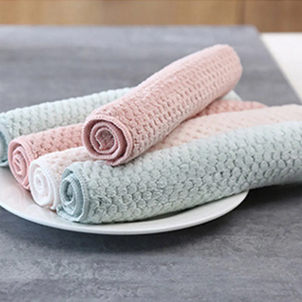 Многоразовый нетканый рулон ткани-2 шт. супер абсорбент блюдо Полотенца ...