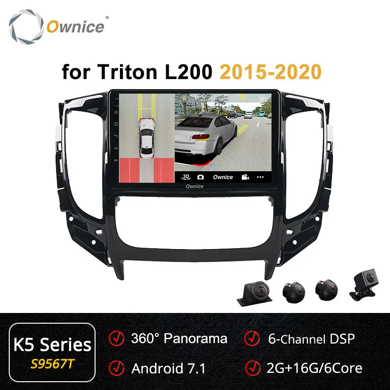 Ownice k3 k5 k6 Android 9,0 автомобильный Радио dvd-плеер для Mitsubishi Triton L200 DSP 4G LTE автомобильный Радио gps Navi 8 ядерный - Цвет: S9567 K5