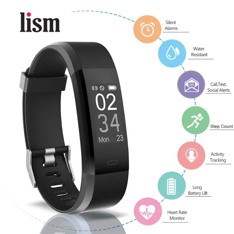 

Smart Watch for Men Women Heart Rate Monitor Blood Pressure Fitness Tracker Color Screen Sport Smartwatch Band for iOS Android