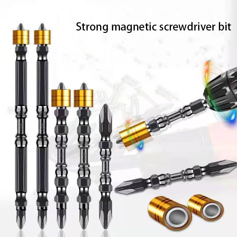 1pc 65mm/110mm Screwdriver Bit  Head PH2 Magnetic Bits 1/4'' Hex Shank D1 Steel For Electric Screw Driver woodworking tools