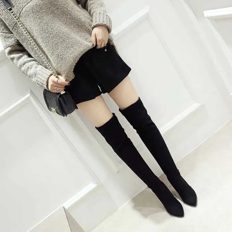 

Big Size 9 10 11-15 thigh high boots knee high boots over the knee boots women ladies boots shoes woman winter boots women