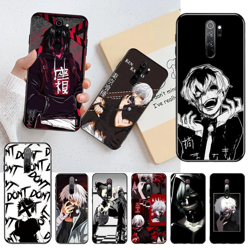 cases for xiaomi blue Tokyo Ghoul Trendy Anime Kaneki Ken Phone Case for Redmi 9A 8A 7 6 6A Note 9 8 8T Pro Max Redmi 9 K20 K30 Pro phone cases for xiaomi