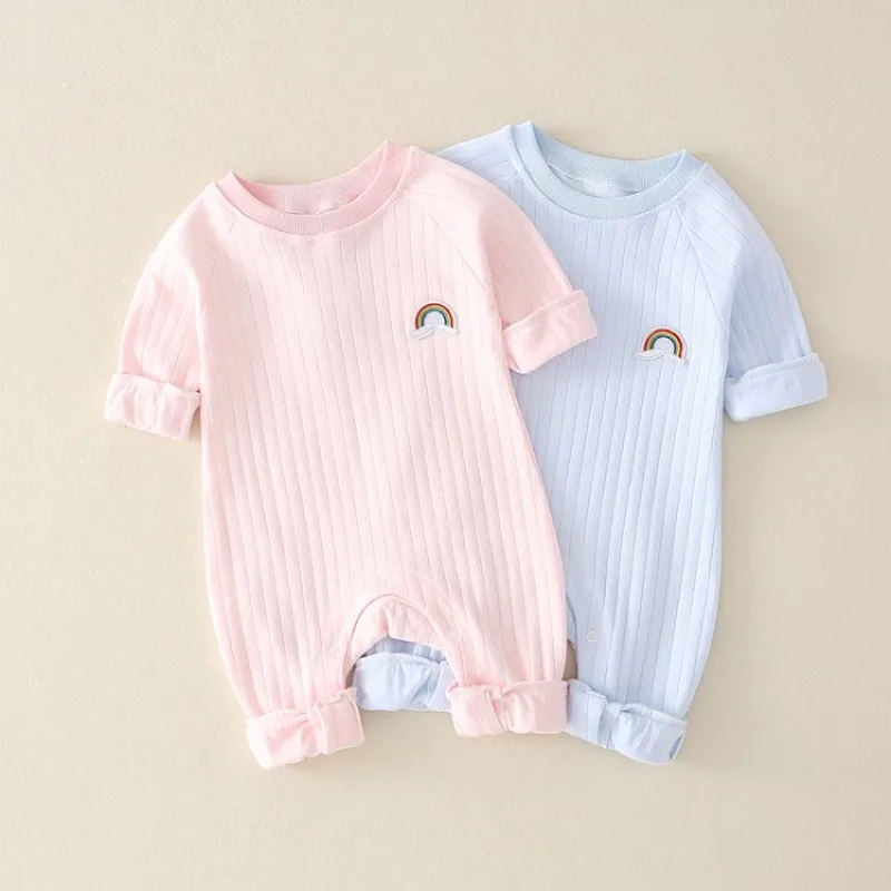 Romper Jumpsuit Outfits Rainbow-Clothing Infant Newborn Baby-Boy-Girls Pure-Color Long-Sleeve