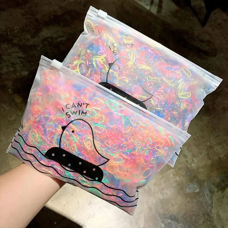 1000 шт./упак. эластичный красочный с резиновым ремешком, лидер продаж девушки скрепки кольцо резинки для волос конфеты цветной хвост держатель